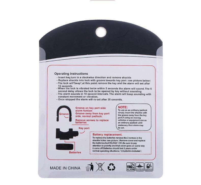 🔐 CADENAS D’ALARME ULTRA SÉCURISÉ – 110 dB