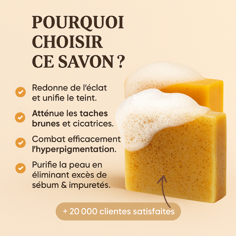 🔥 SAVON CURCUMA TURMERIC & KOJIC ACID