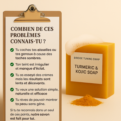 🔥 SAVON CURCUMA TURMERIC & KOJIC ACID